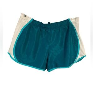 Danskin Now Teal and White Athletic Shorts